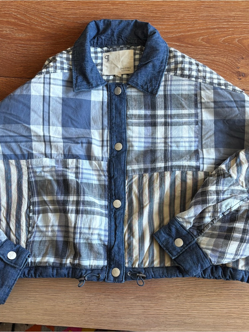 Pilcro Patchwork Jacket
Chambray, plaids, Blues
M - Picture 4 of 12